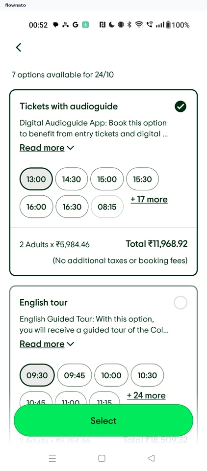 Tripadvisor: Tour options