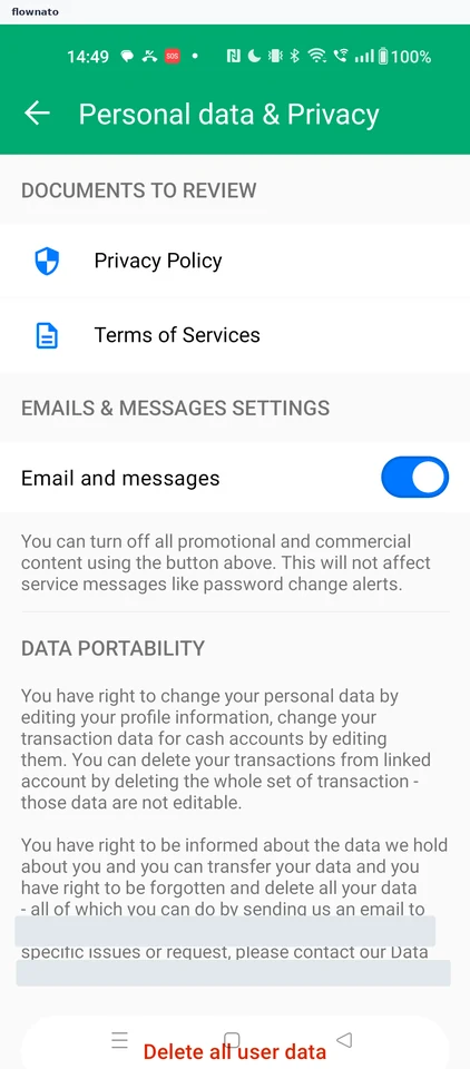 Wallet: Personal data & Privacy