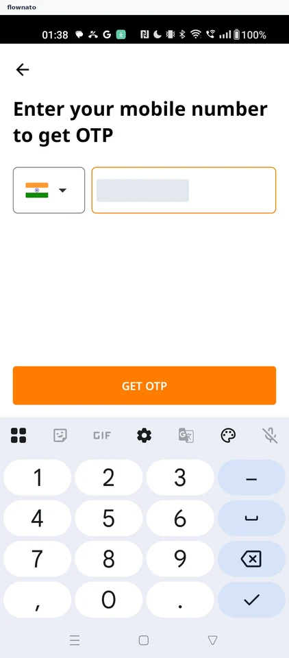 Chalo: Enter mobile number