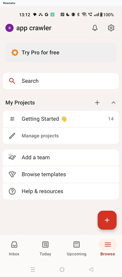 Todoist: Browse tab