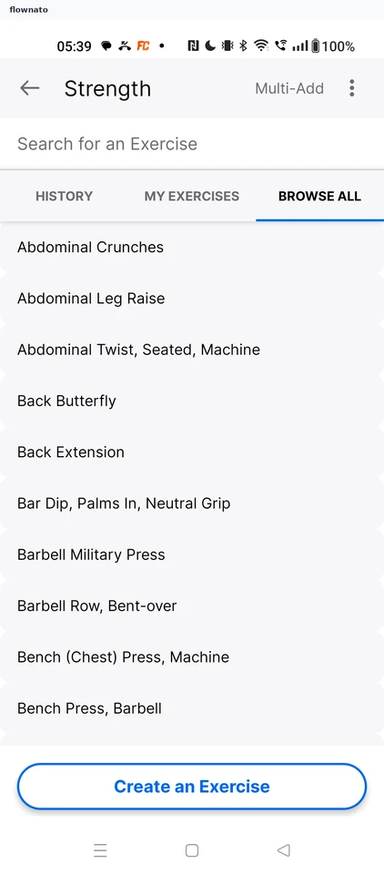MyFitnessPal: Pick Bench Press