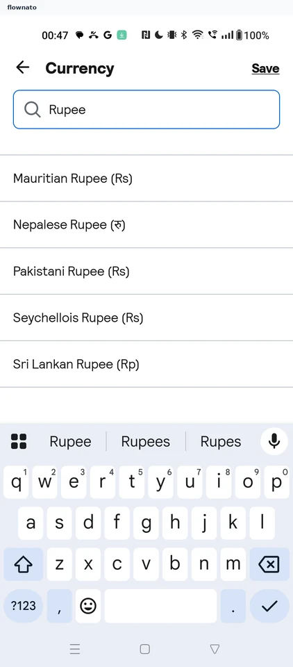Skyscanner: Currency picker