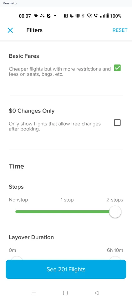 Hopper: Flight filters