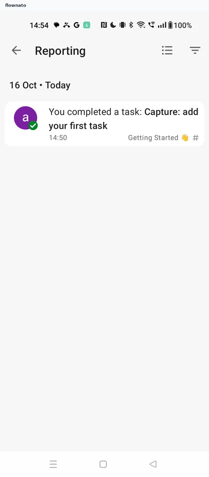 Todoist: Activity log