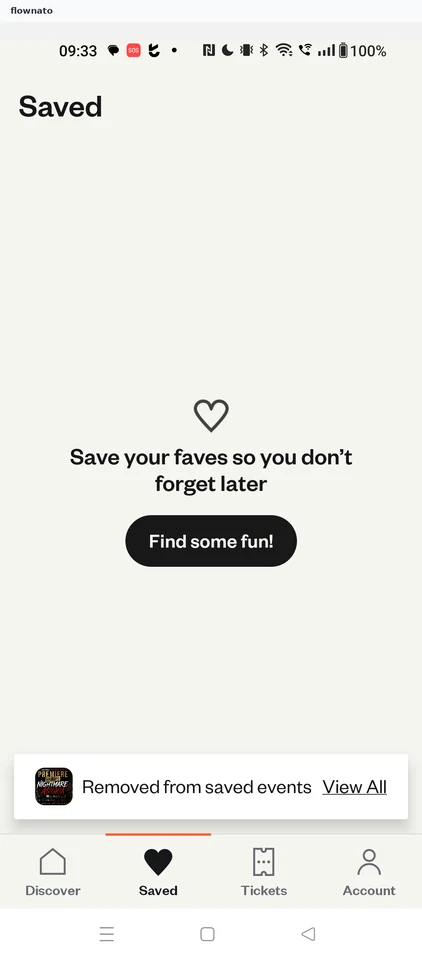 Eventbrite: Saved