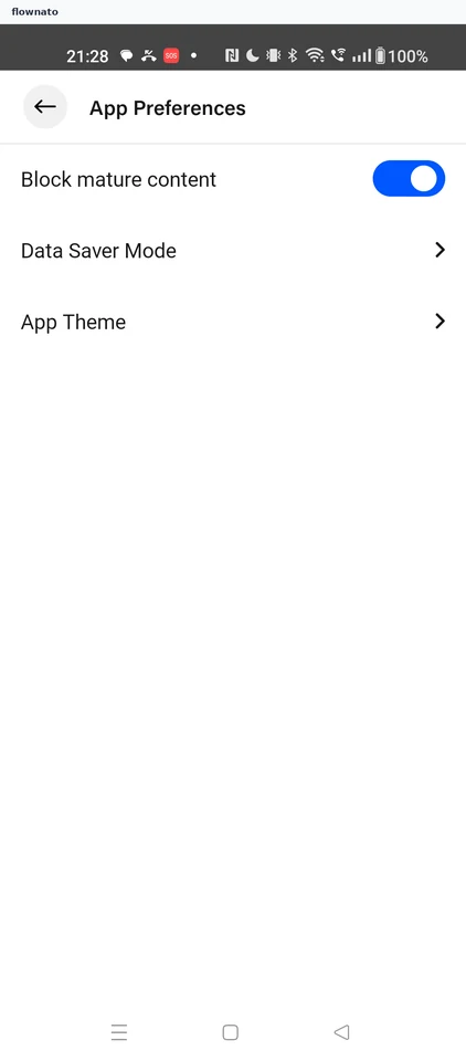 Behance: App Preferences