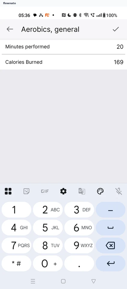 MyFitnessPal: Set the first duration