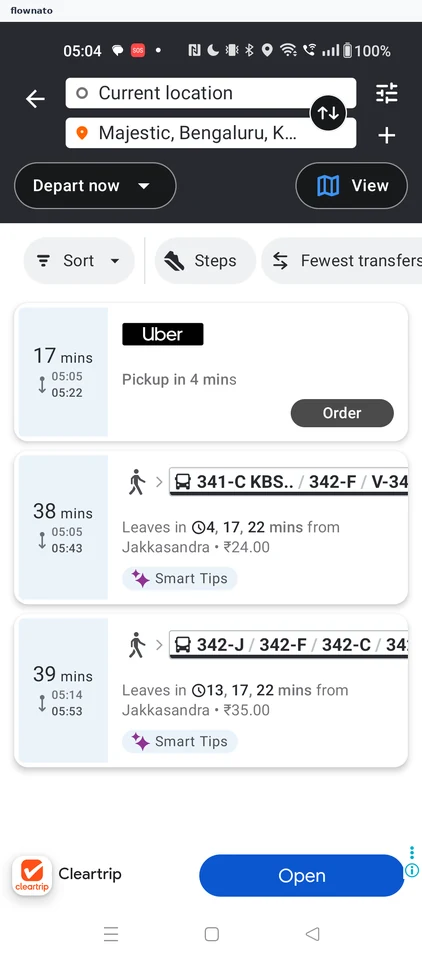Moovit: Route results