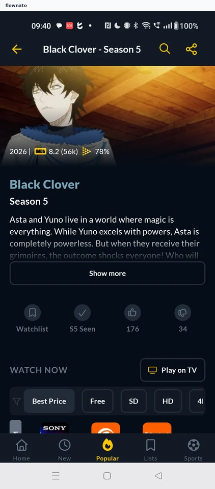 JustWatch: Season detail