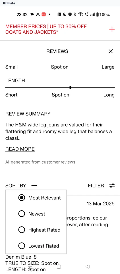 H&M: Product reviews