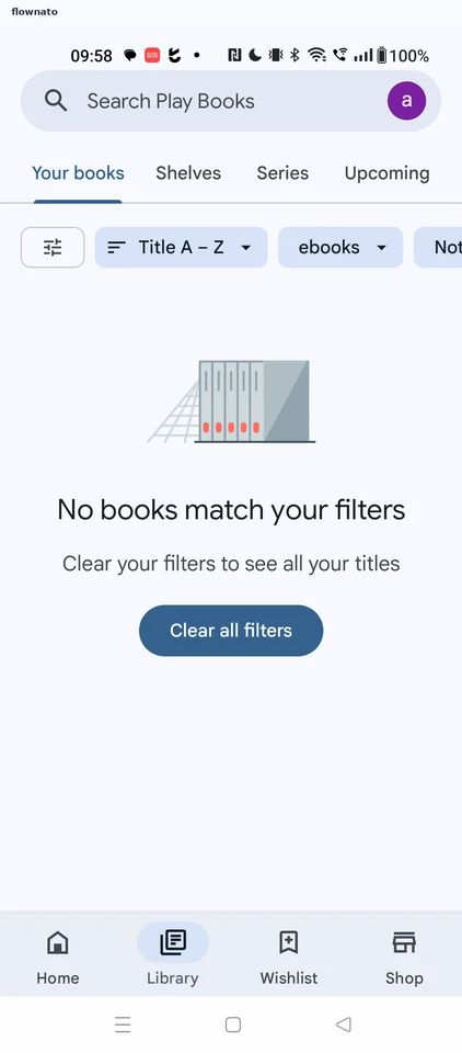 Google Play Books: Library