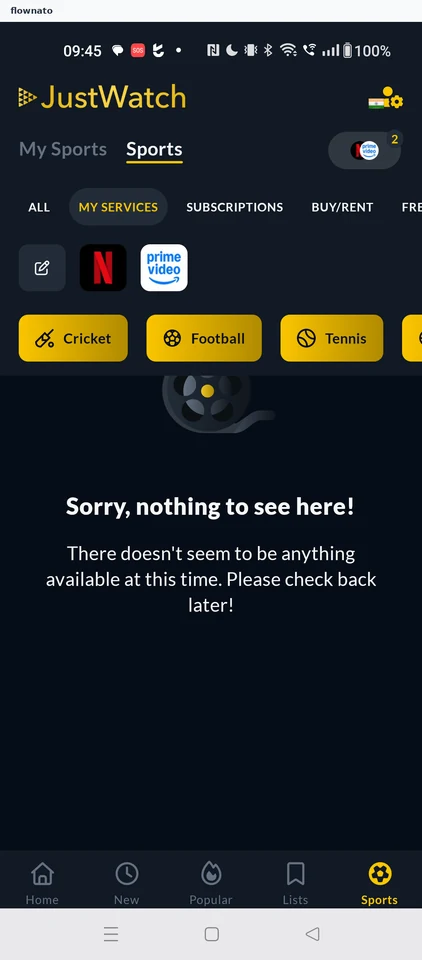 JustWatch: Sports