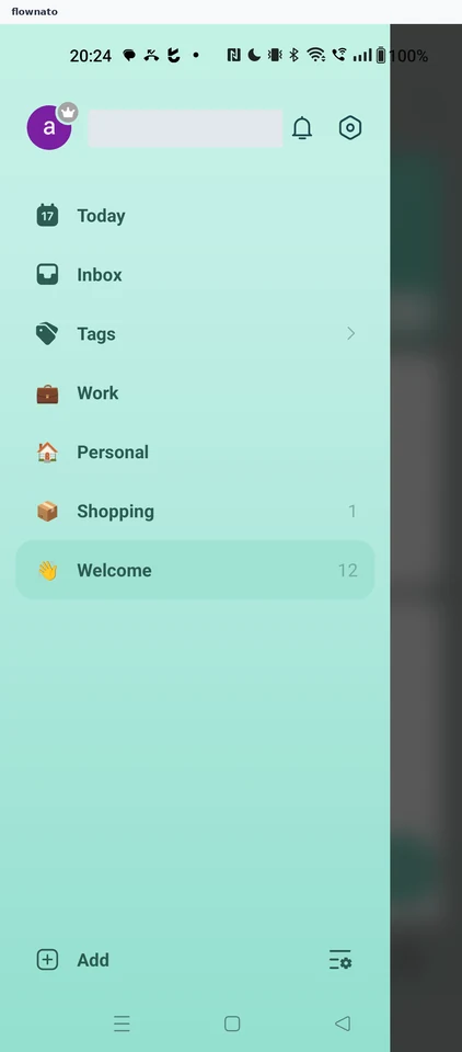 TickTick: Navigation drawer