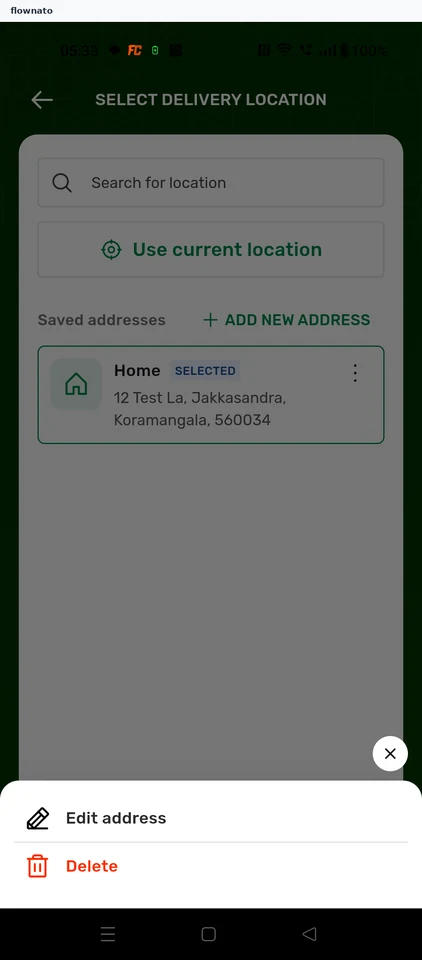 bigbasket Delivery location