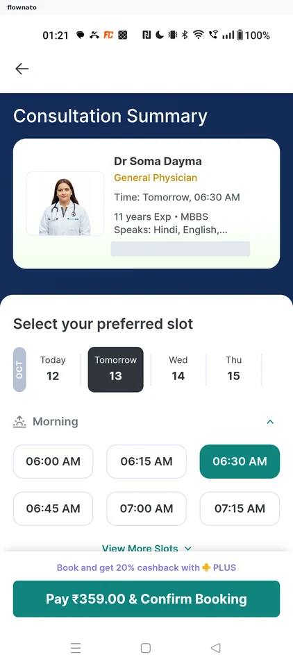 PharmEasy: Slot updated