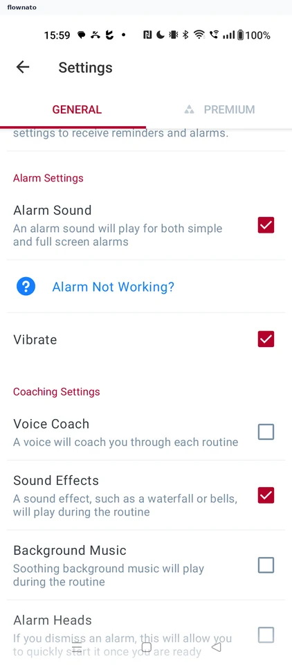 Fabulous: Settings
