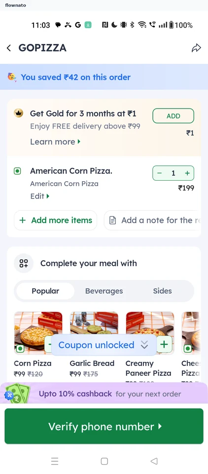 Zomato: Cart