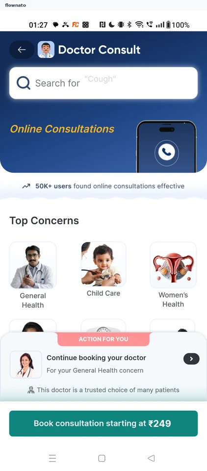 PharmEasy: Open symptom search