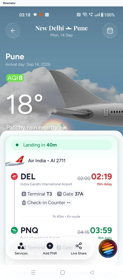 ixigo Live flight status