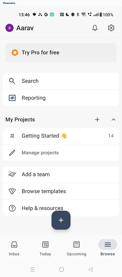 Todoist: Browse tab