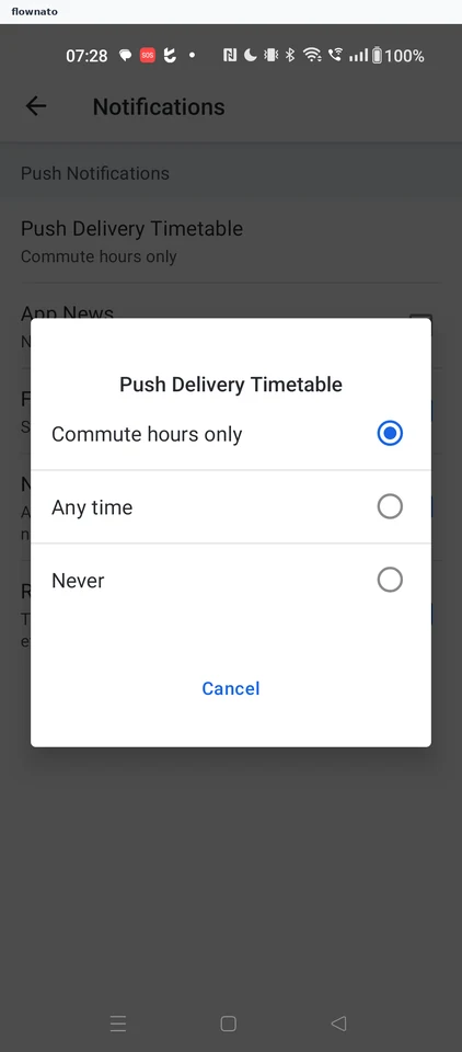 Moovit: Notification settings