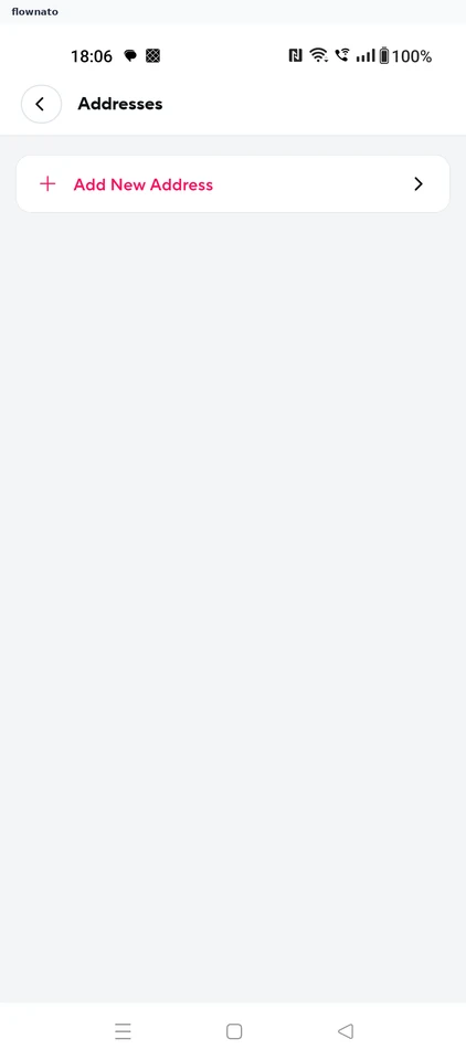 Zepto: Empty address list