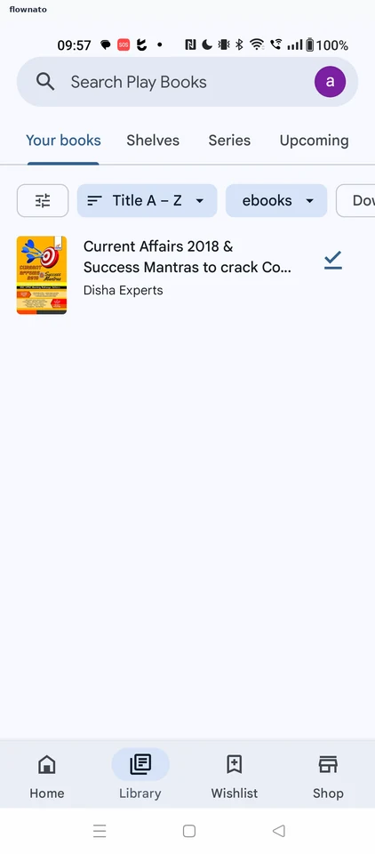 Google Play Books: Library