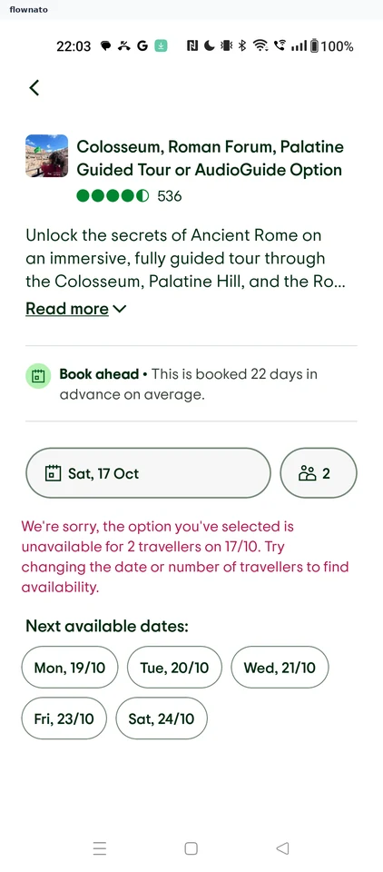 Tripadvisor: Find an available date