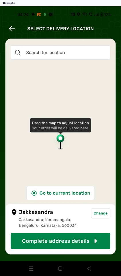 bigbasket Pin location