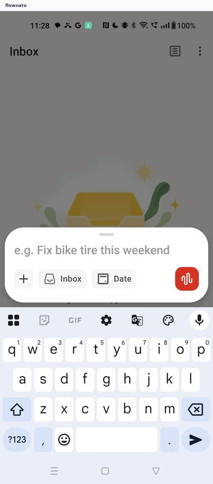 Todoist: Quick add sheet