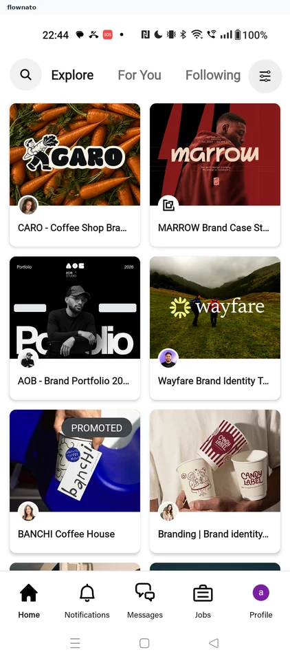 Behance: Explore feed