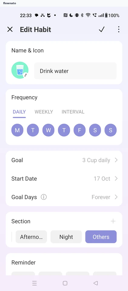 TickTick: Edit habit