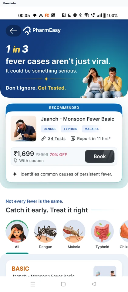 PharmEasy: Fever tests