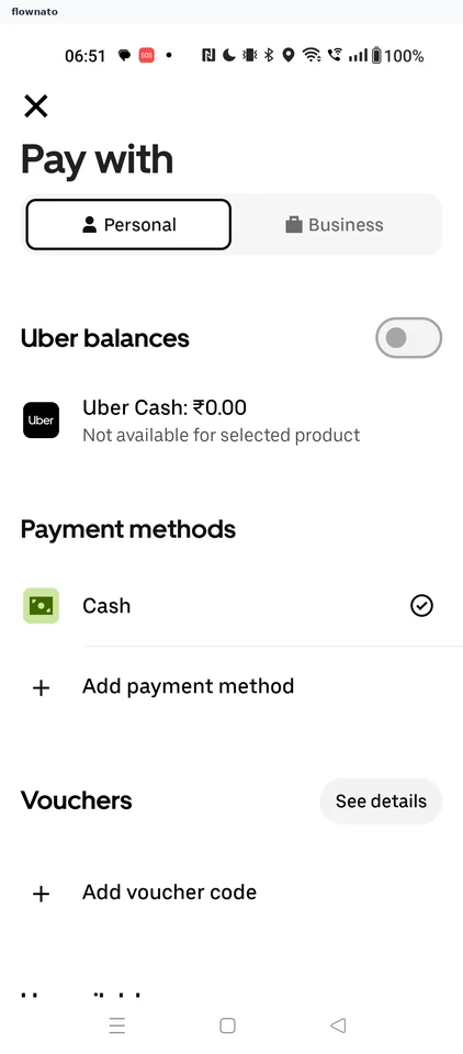 Uber: Pay with