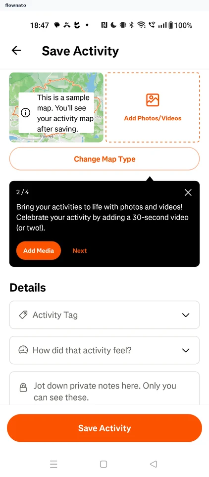 Strava: Save Activity