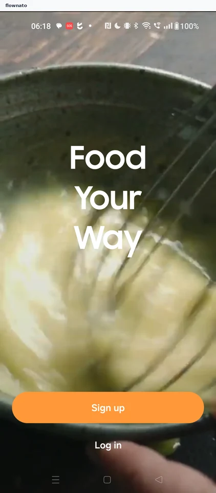 Samsung Food: Welcome video screen