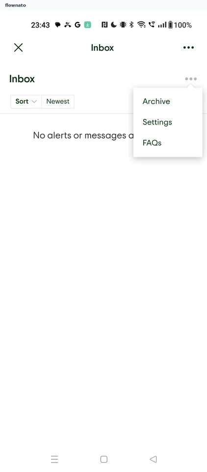 Tripadvisor: Inbox menu