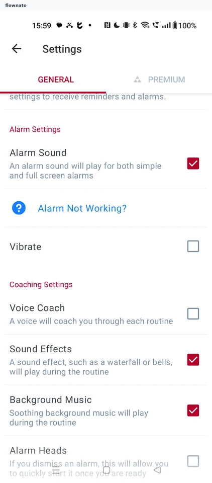 Fabulous: Settings