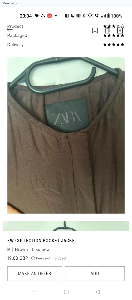 ZARA: Product detail