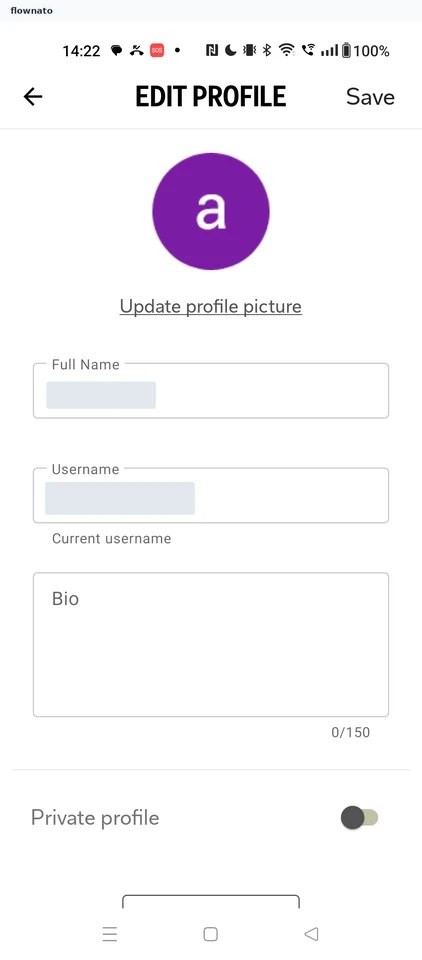 Flipboard: Edit profile