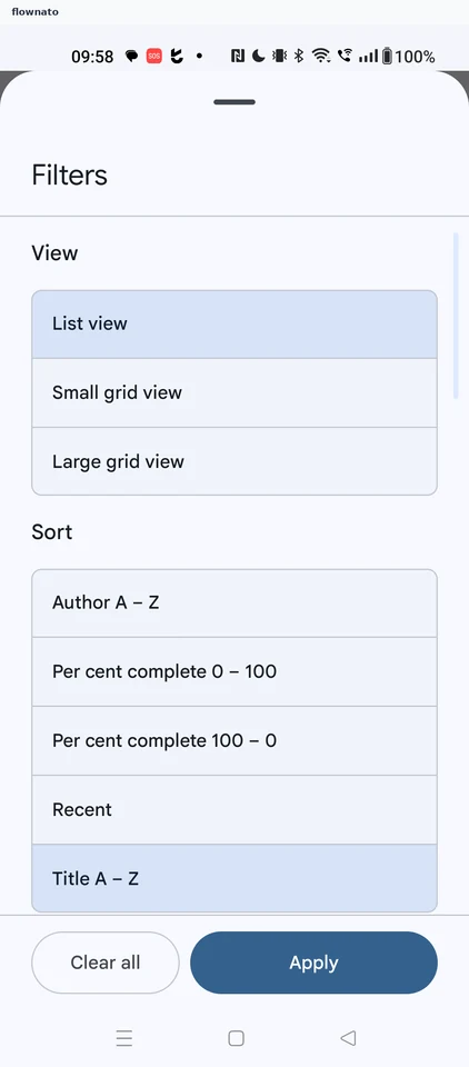 Google Play Books: Library