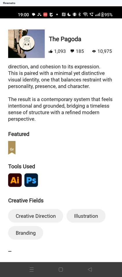 Behance: Project info