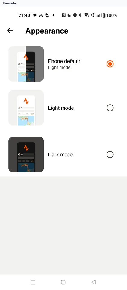 Strava: Appearance (theme)
