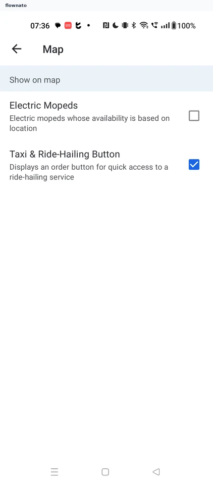Moovit: Map settings