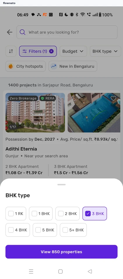 Housing: 3 BHK checked