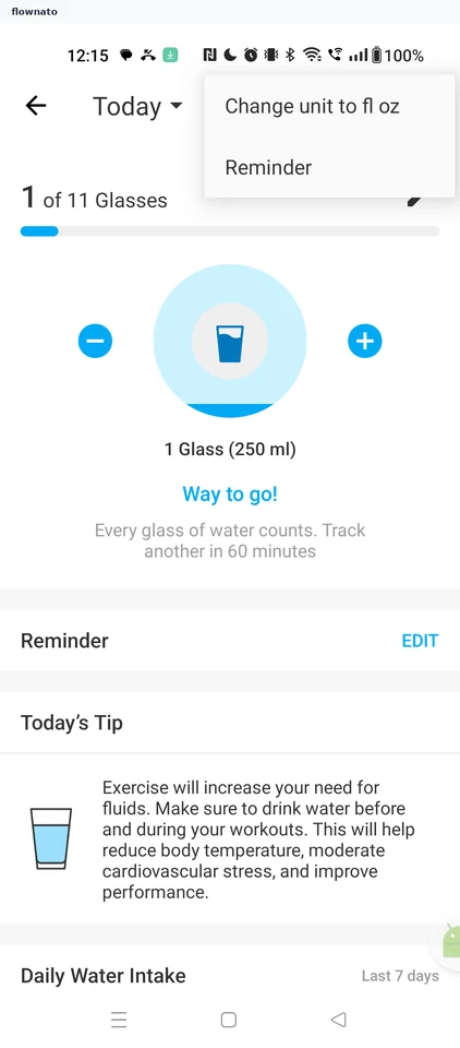 Tracker menu