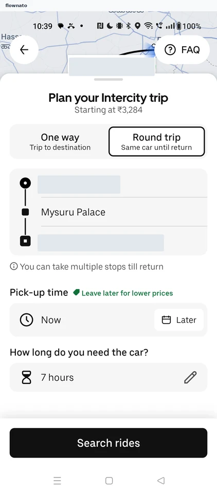 Uber: Plan your Intercity trip