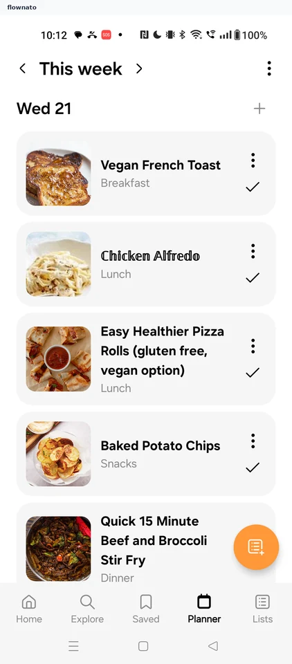 Samsung Food: Planner
