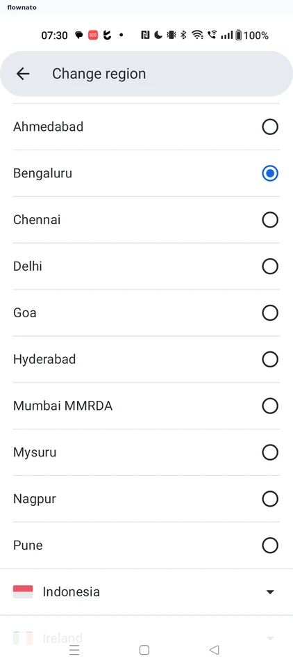 Moovit: Region picker