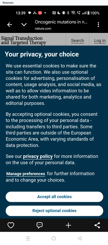 Flipboard: Cookie consent